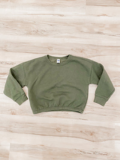 Olive cropped sweater