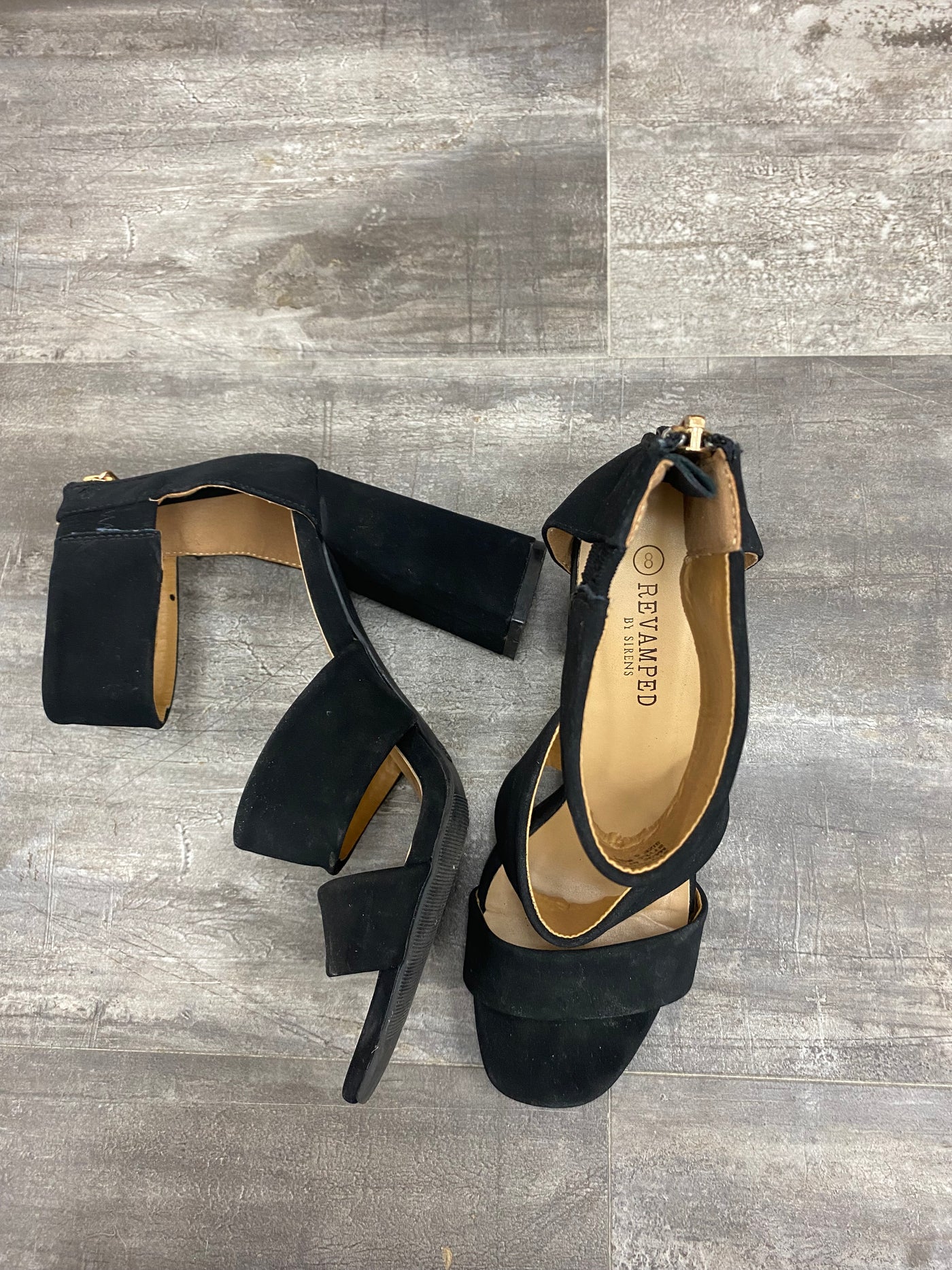 Revamped black high heels