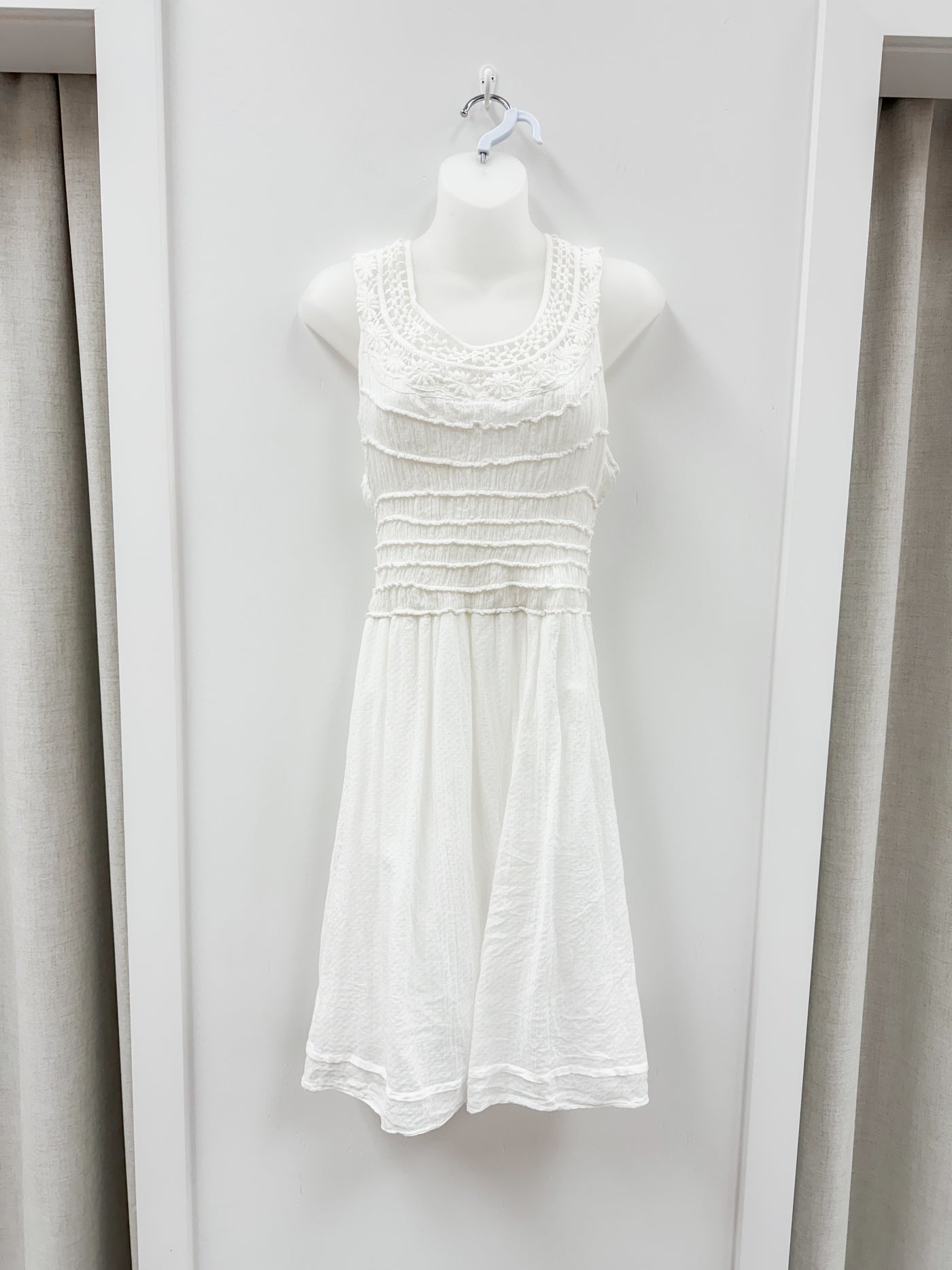 Boho White Lace Sundress