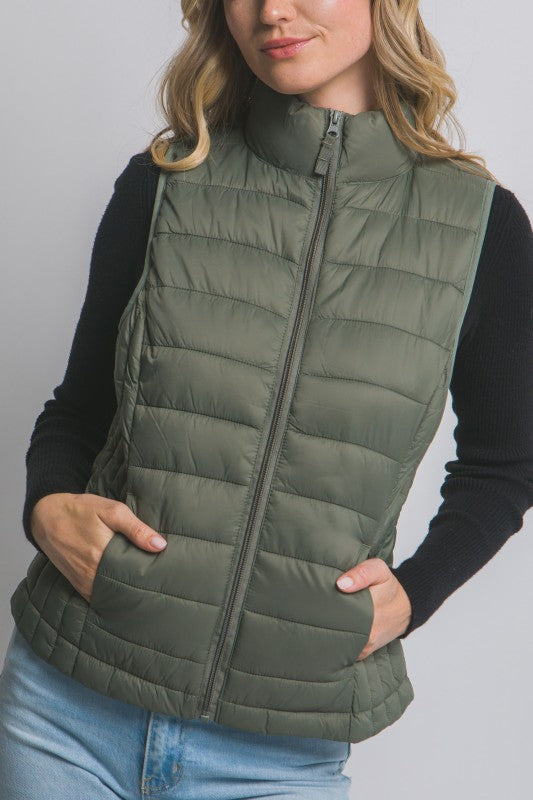 Sage Packable Puffer Vest
