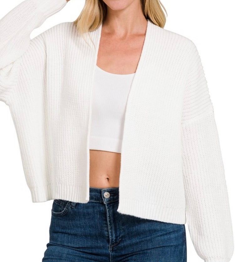 Ivory knitted cardigan