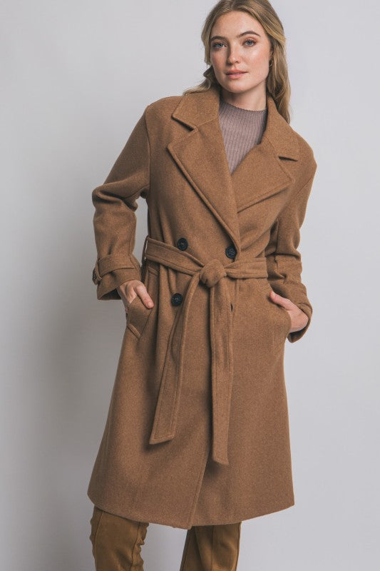 Tie Front Baked Clay Trench
