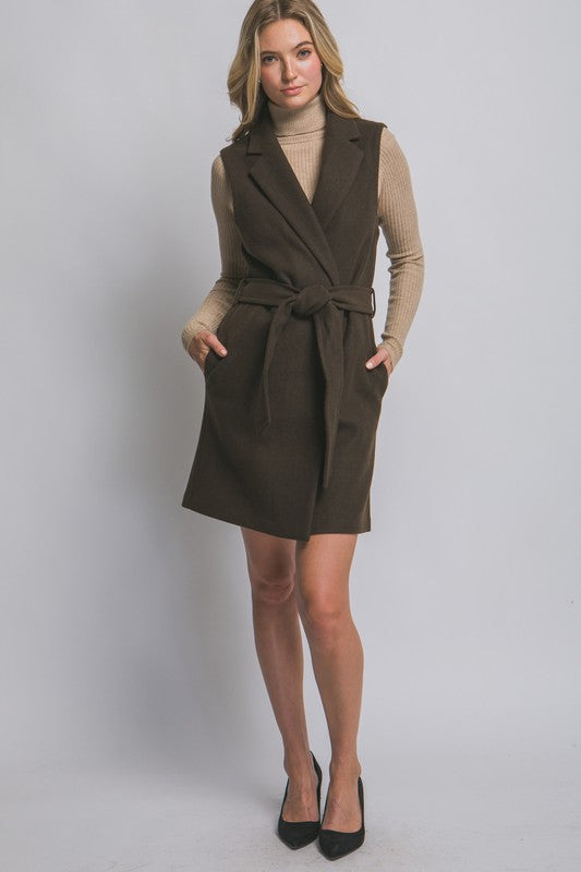 Tie front Espresso Vest