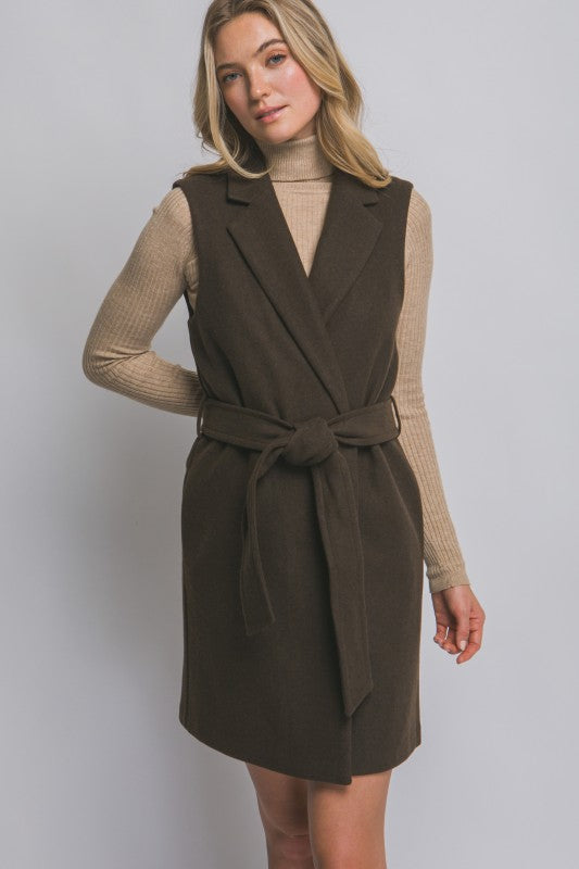 Tie front Espresso Vest