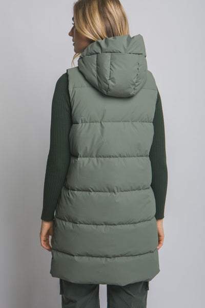 Sage Long Puffer Vest