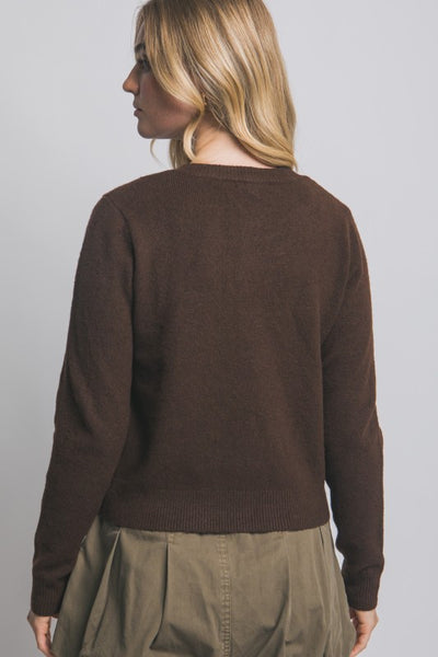 Chocolate Button up Cardigan