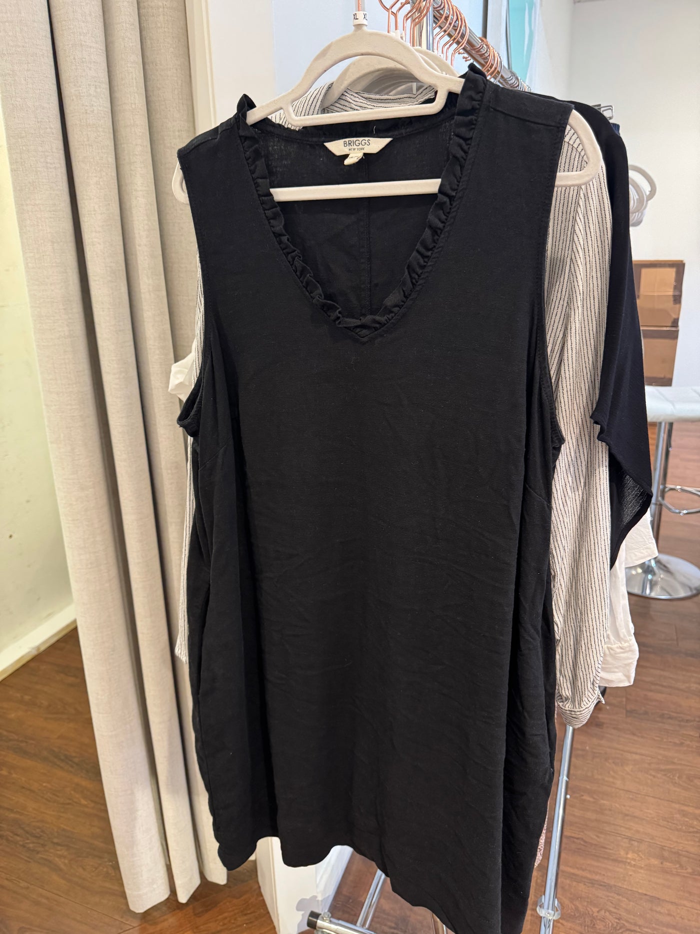 Black linen sundress