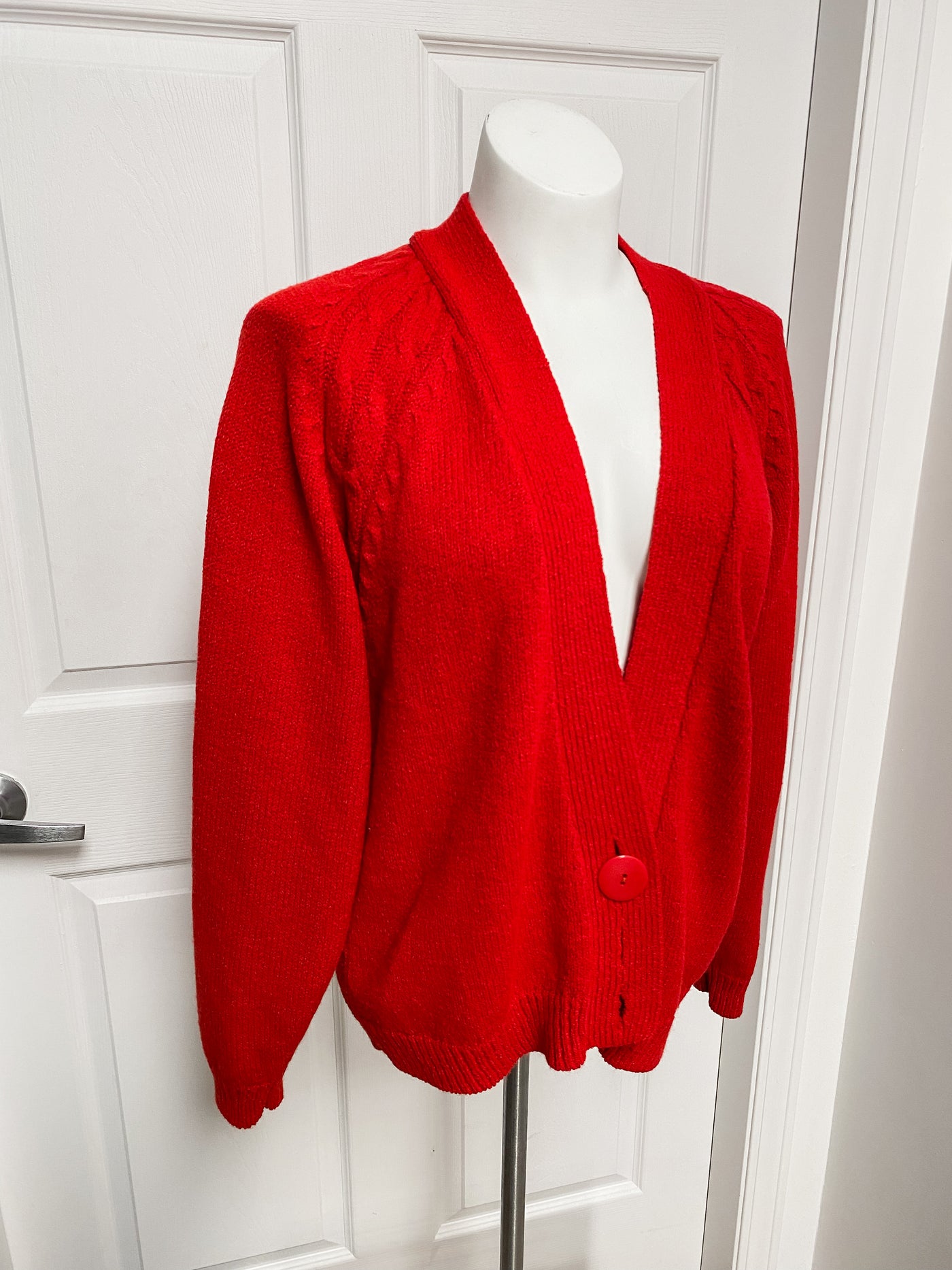 Vintage Red Button Cardigan