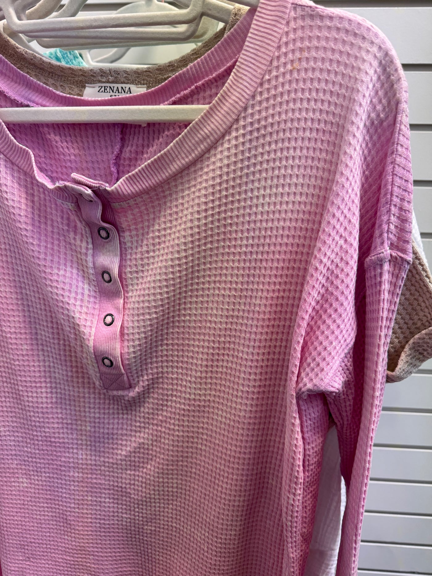Pink Cotton Waffle Knit