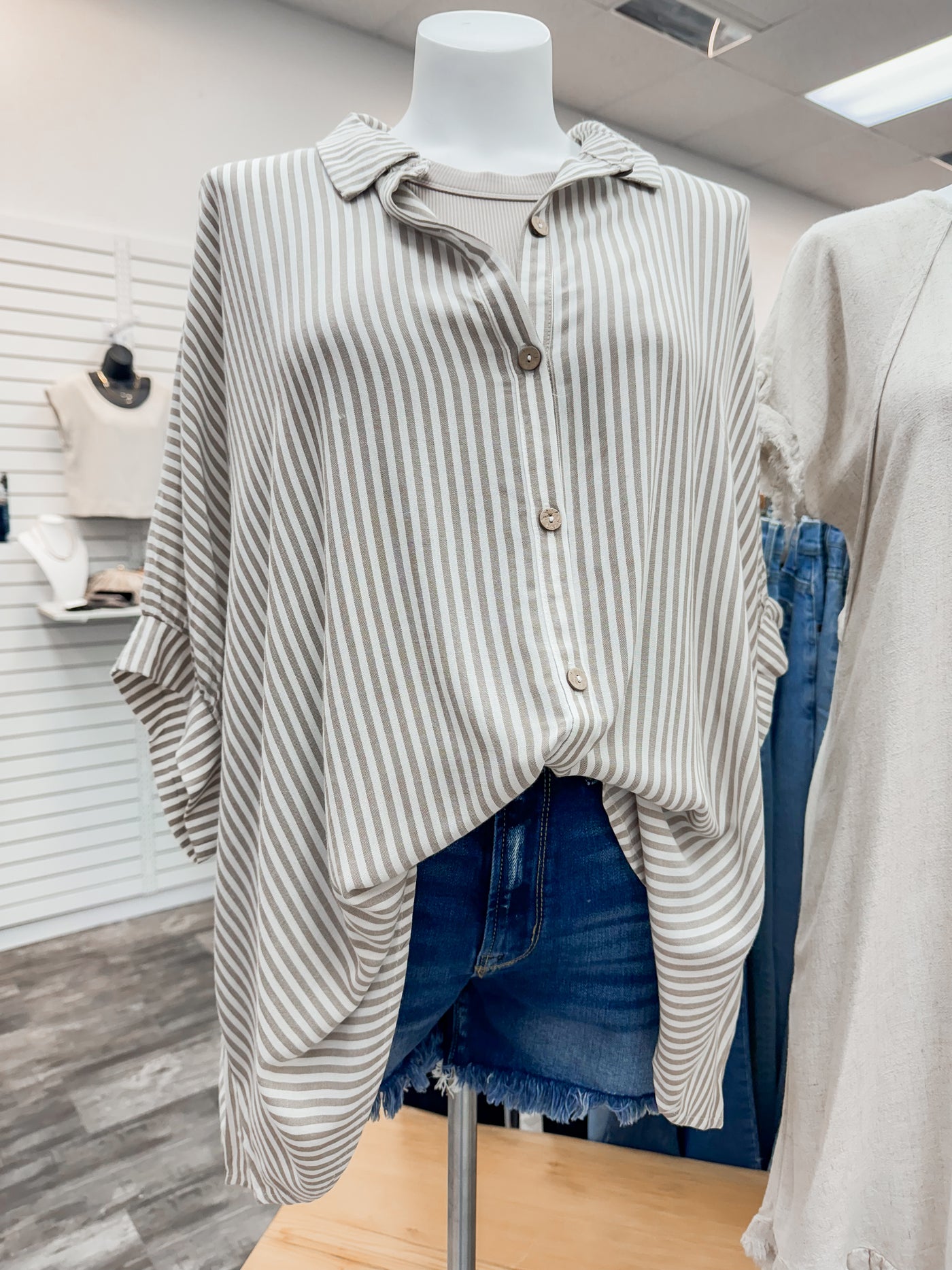 Striped Lounge Button Down