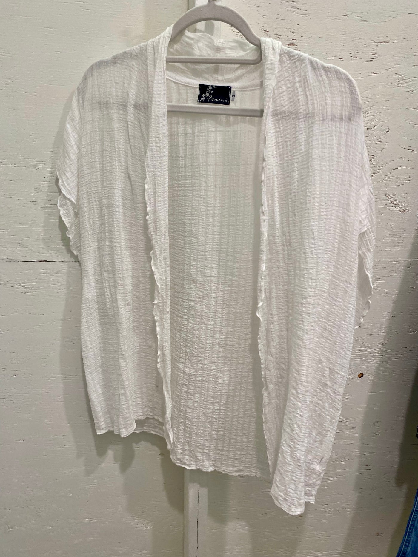 White Cotton Cardigan