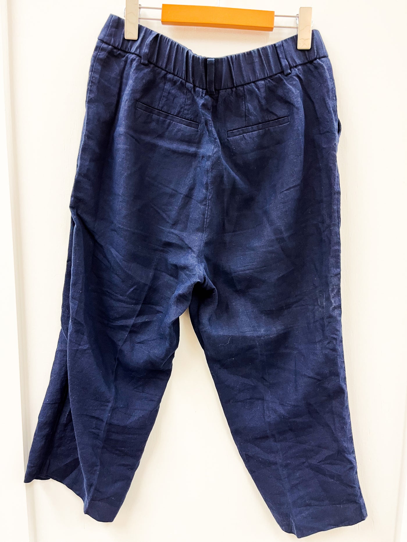 TALBOTS blue linen capris