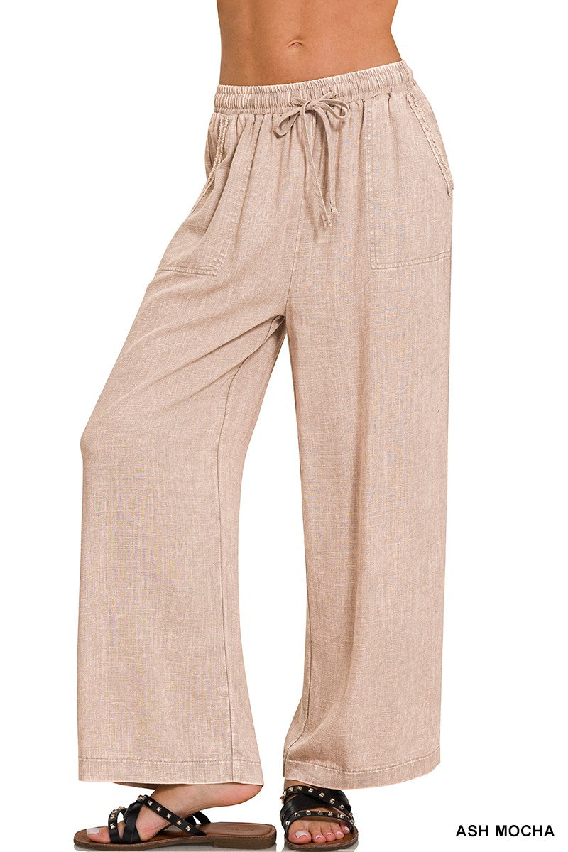 Blush Mocha Linen Pants