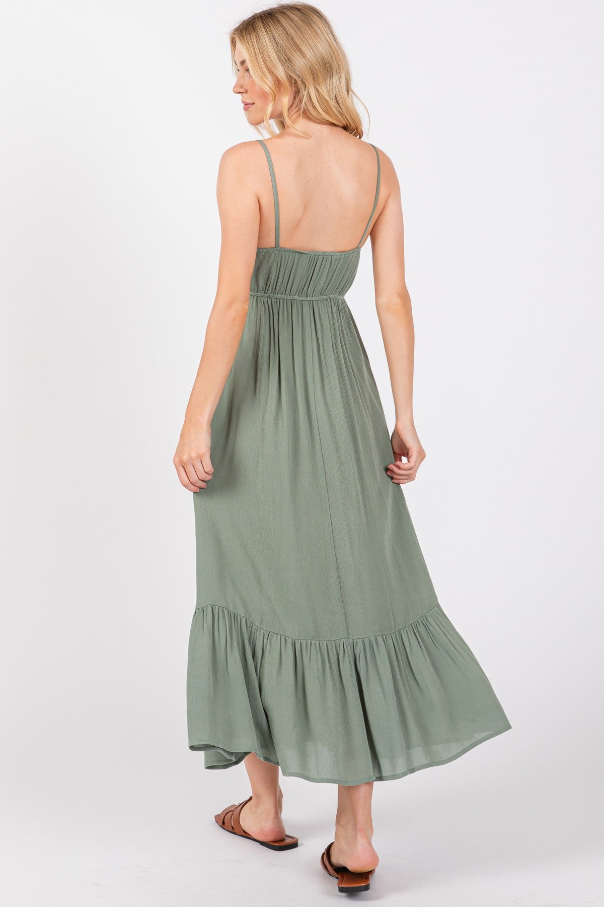 Eucalyptus Smocked Midi Dress Essential Edge Clothing Eucalyptus Smocked Midi Dress Essential Edge Clothing
