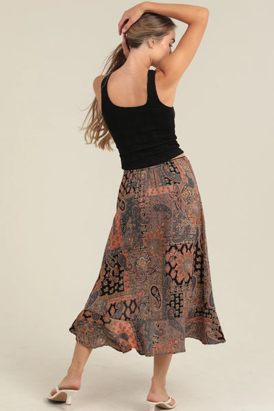 Autumn Spice Midi Skirt