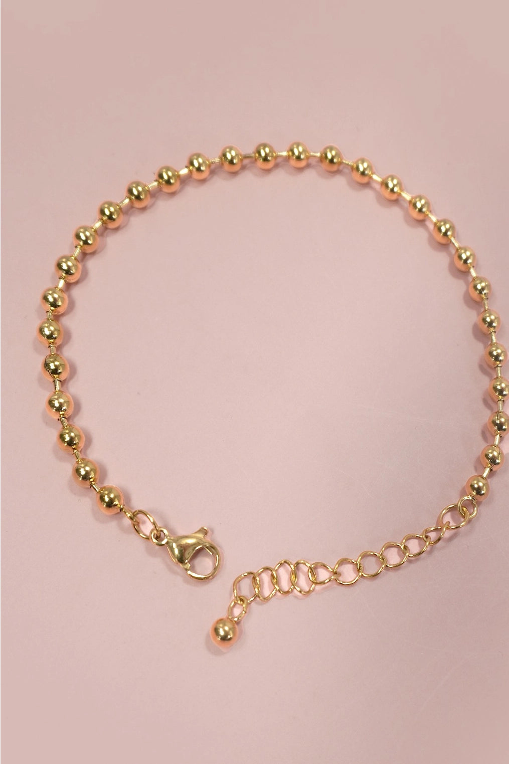 18K Stainless Steel Ball Bracelet For Charms