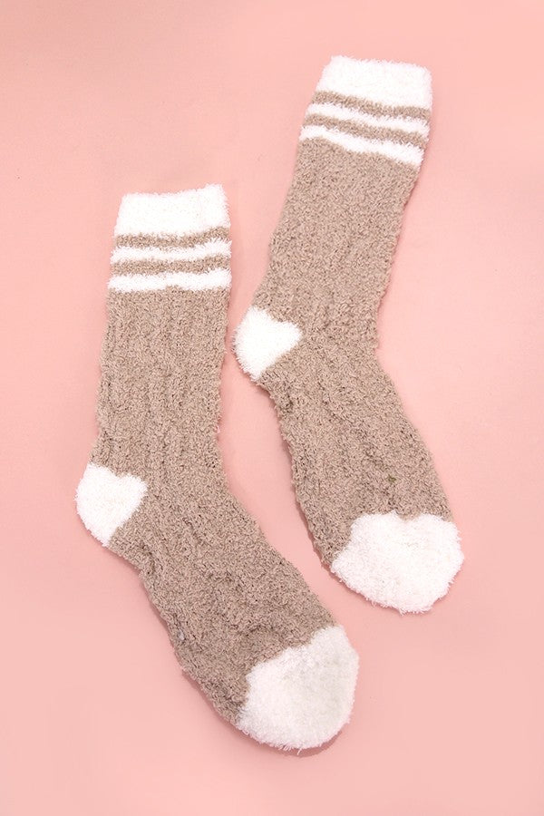 Fuzzy Varsity Socks