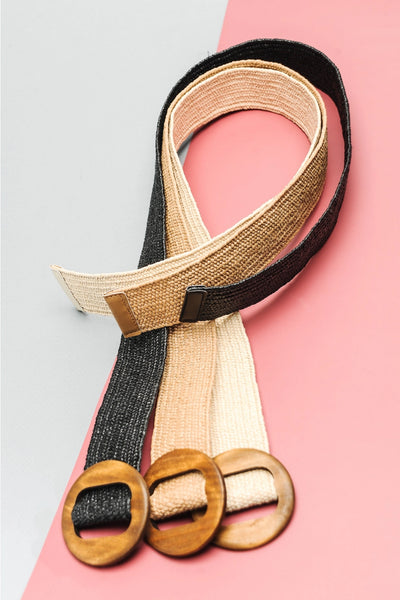 Woven Black Stretch Belt