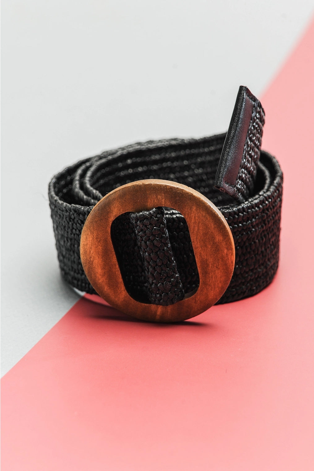 Woven Black Stretch Belt