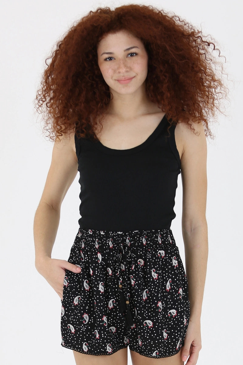 Black Knit Fitted Tank