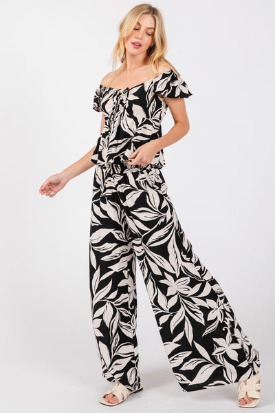 Black & White Vacation Lounge Pants