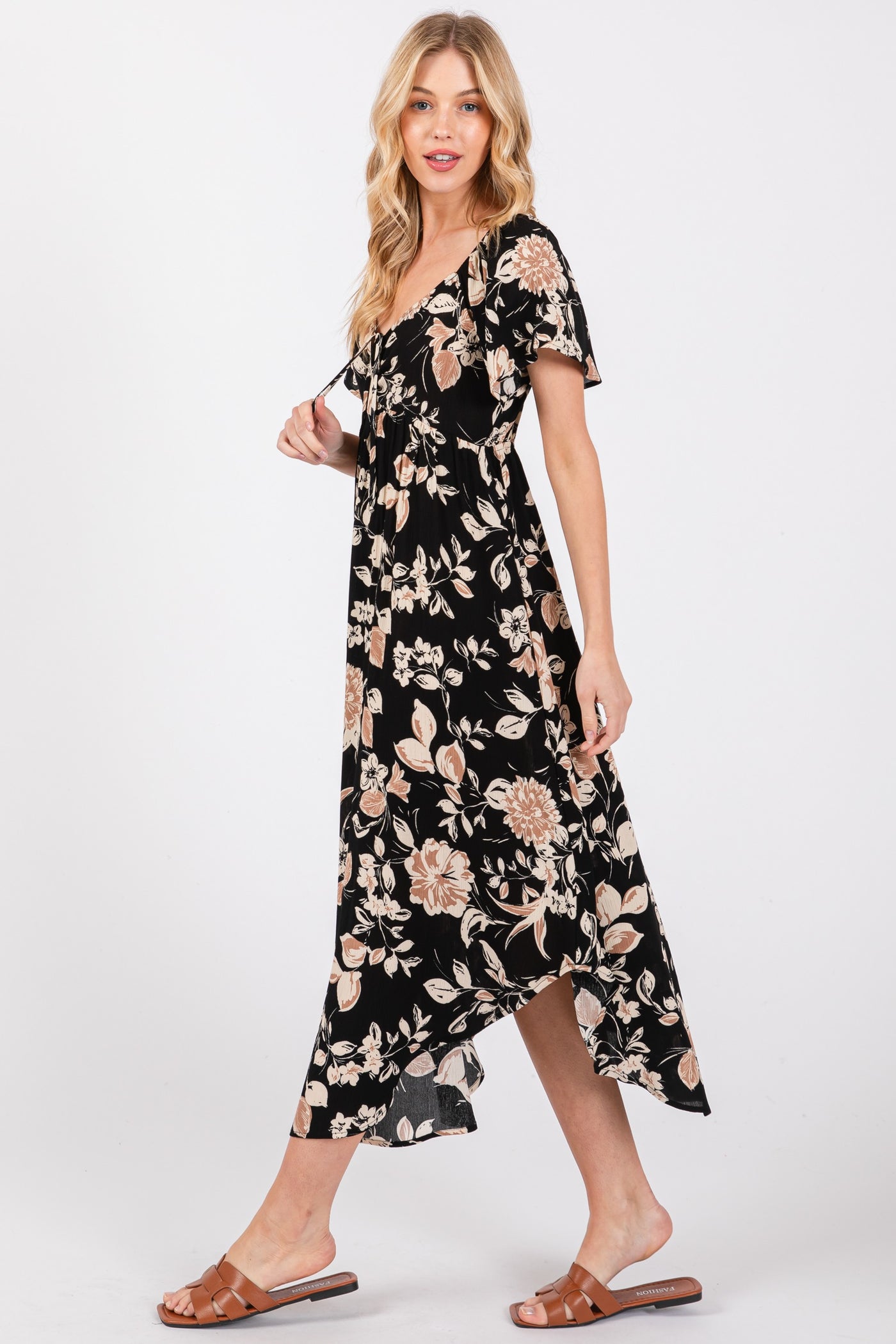 Summer Blossom Midi Dress