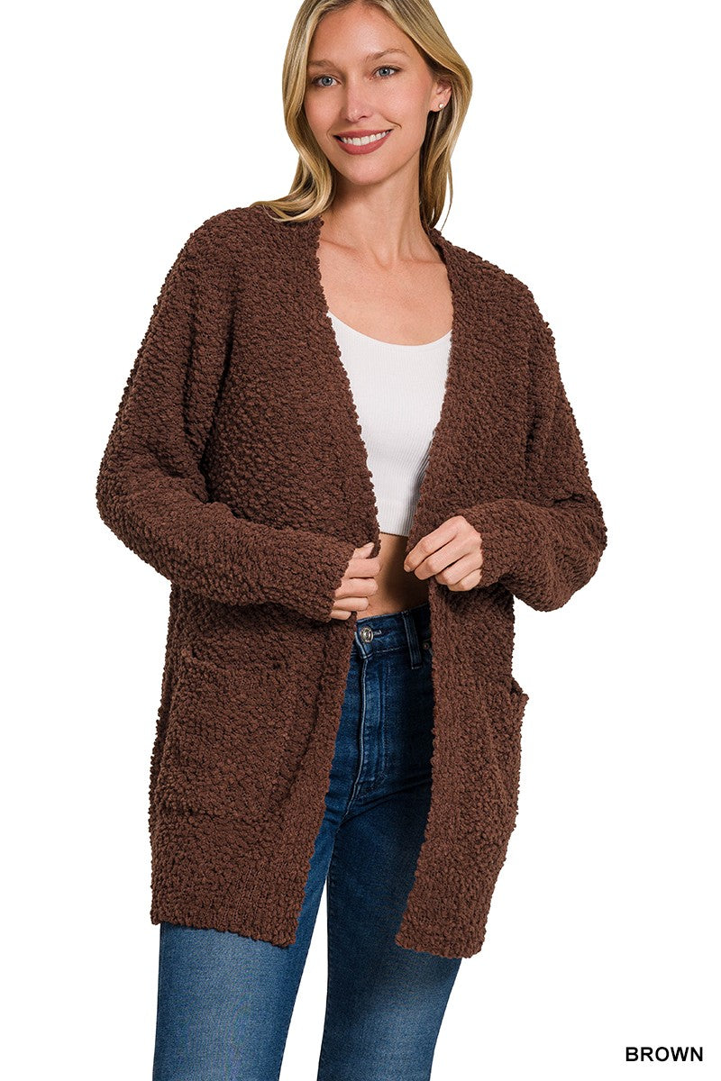 Chocolate Popcorn Cardigan