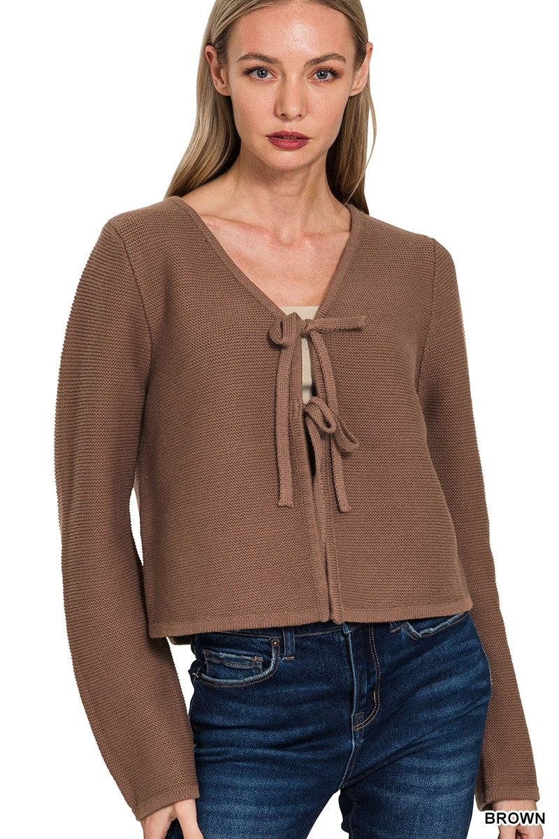 Tie Front Sweater Cardigan