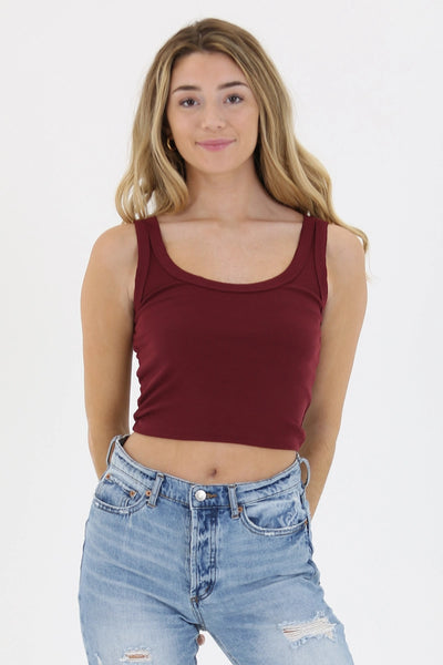 Merlot Knit Fitted Tank