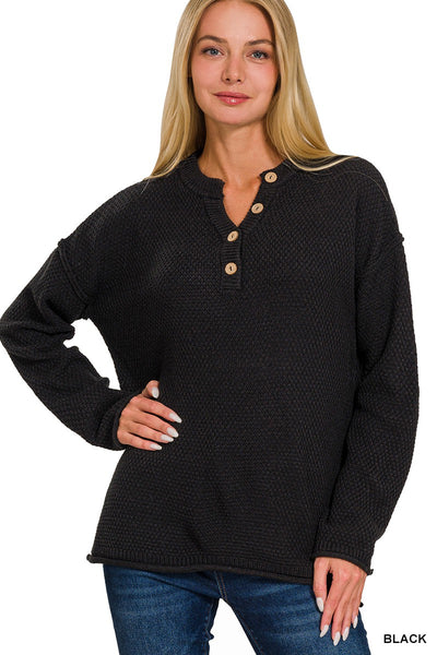 Cozy Cabin Henley Sweater