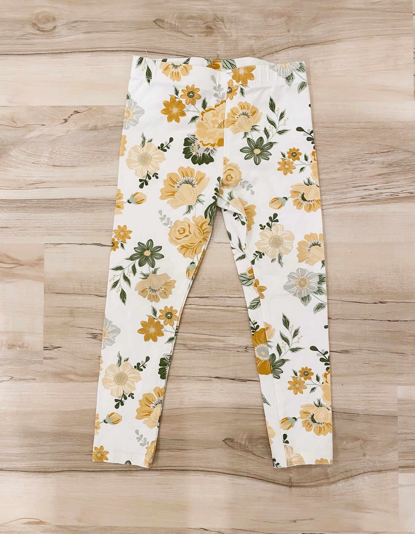 Girls fall floral leggings