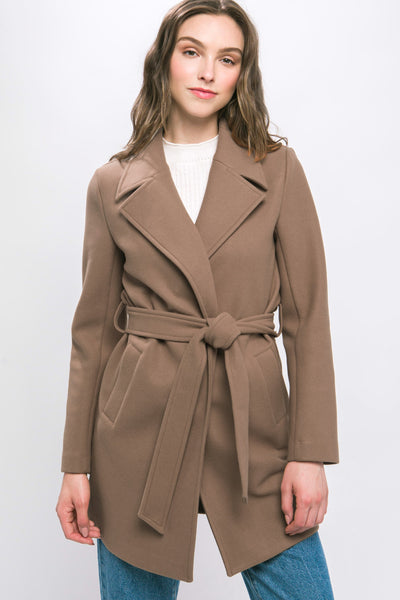 Coco Waist Tie Collared Trench Coat