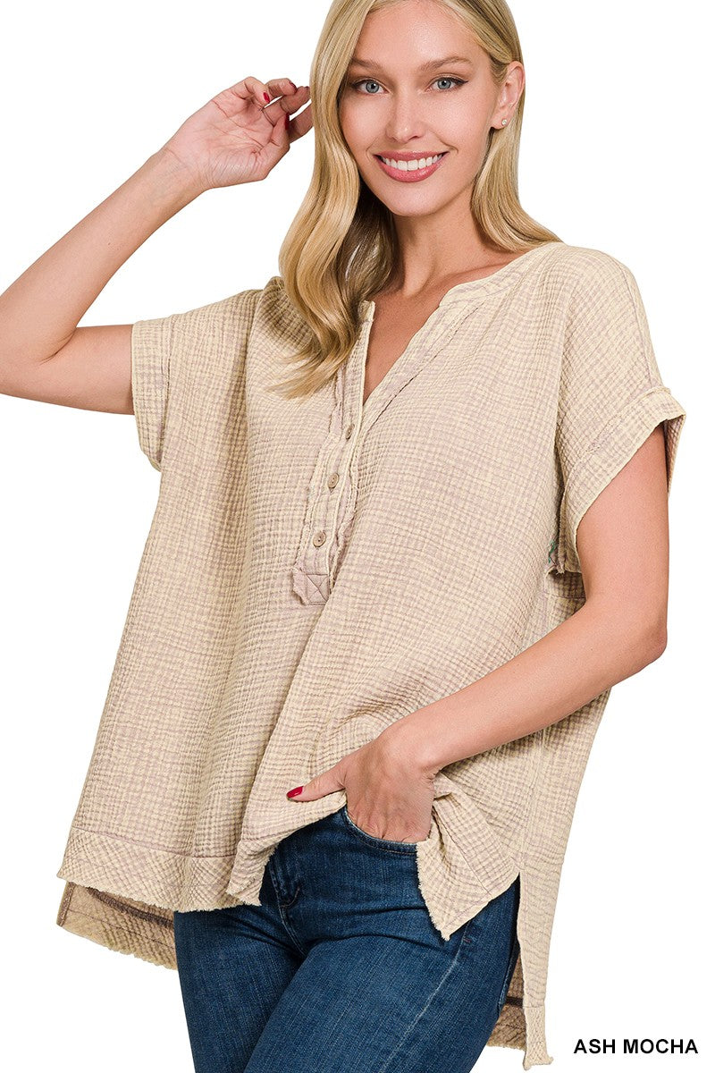 Cotton Sand Loose Top
