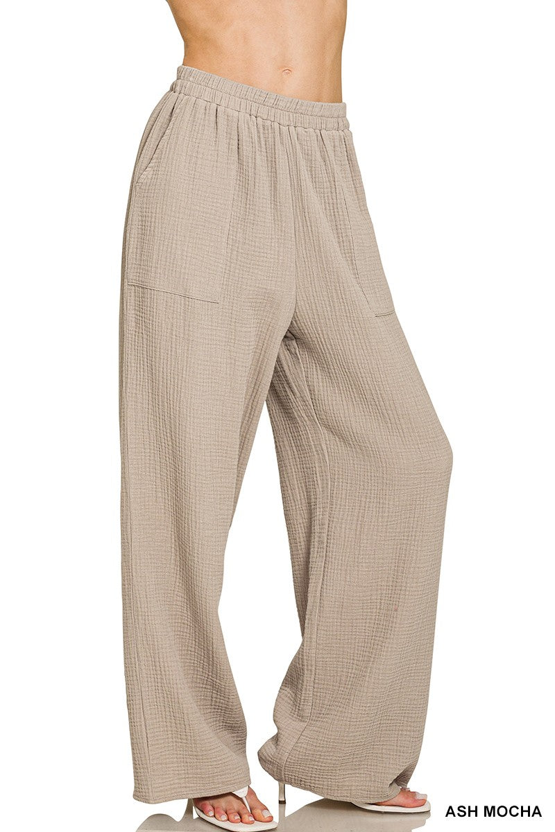 Light Mocha Cotton Pants