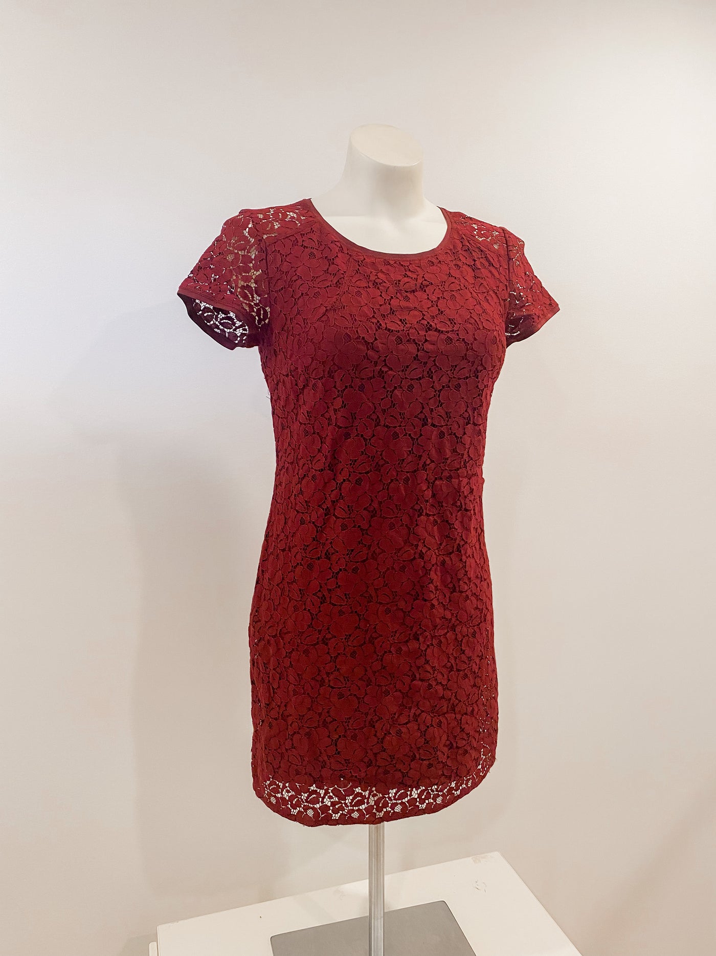 TALULA cranberry lace dress