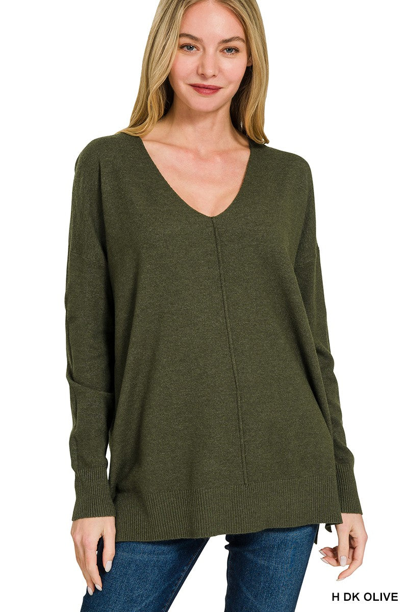Olive Soft Tunic Long Sleeve