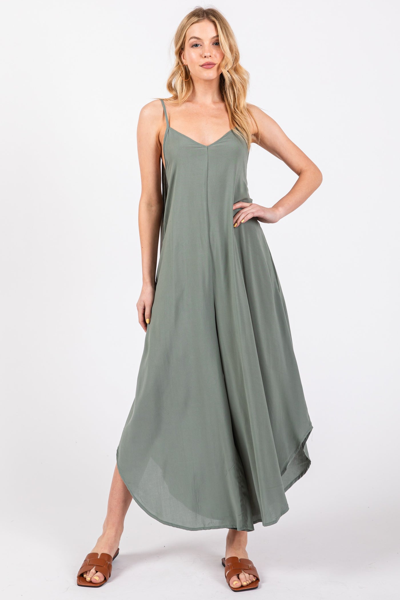 Sage Midi Tye Romper