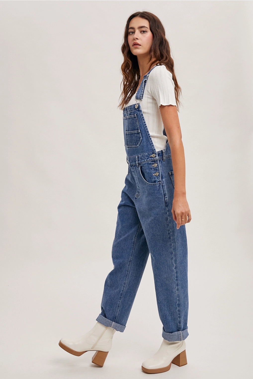 Denim Pocket Overalls