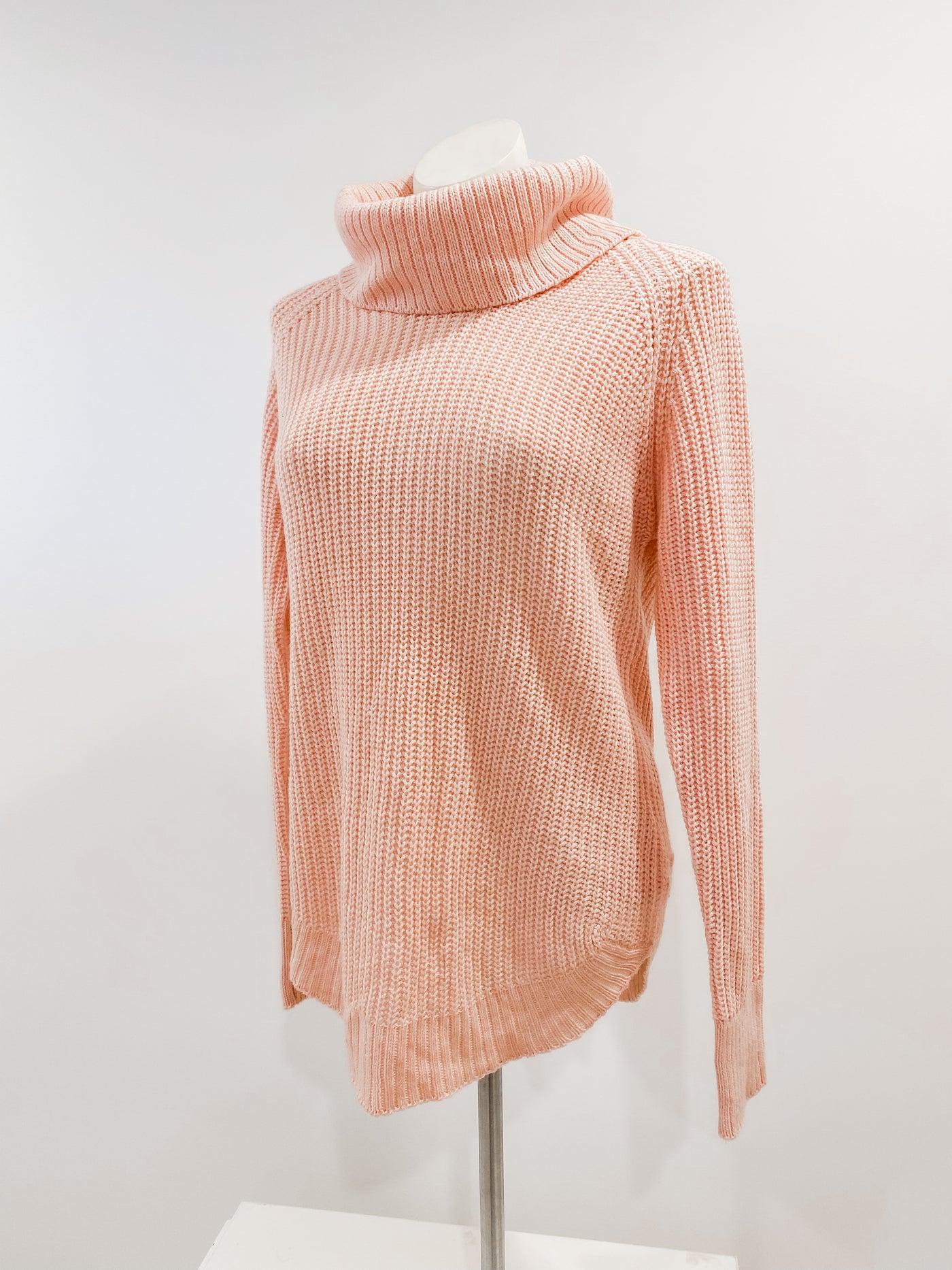 Pink Knit Pullover Sweater