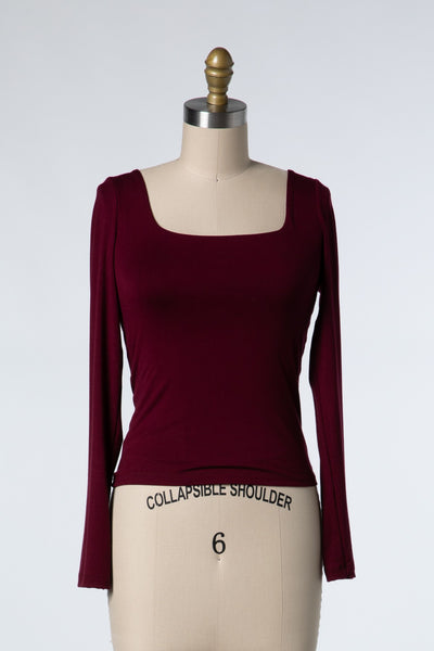 Elderberry Square Neck Long Sleeve