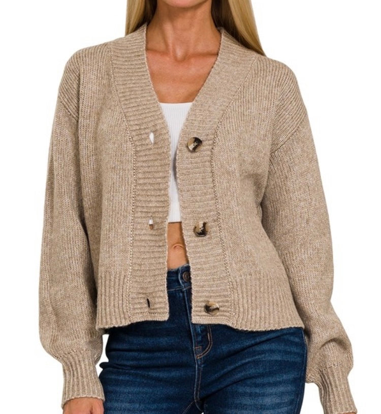 Button Front Sweater Cardigan