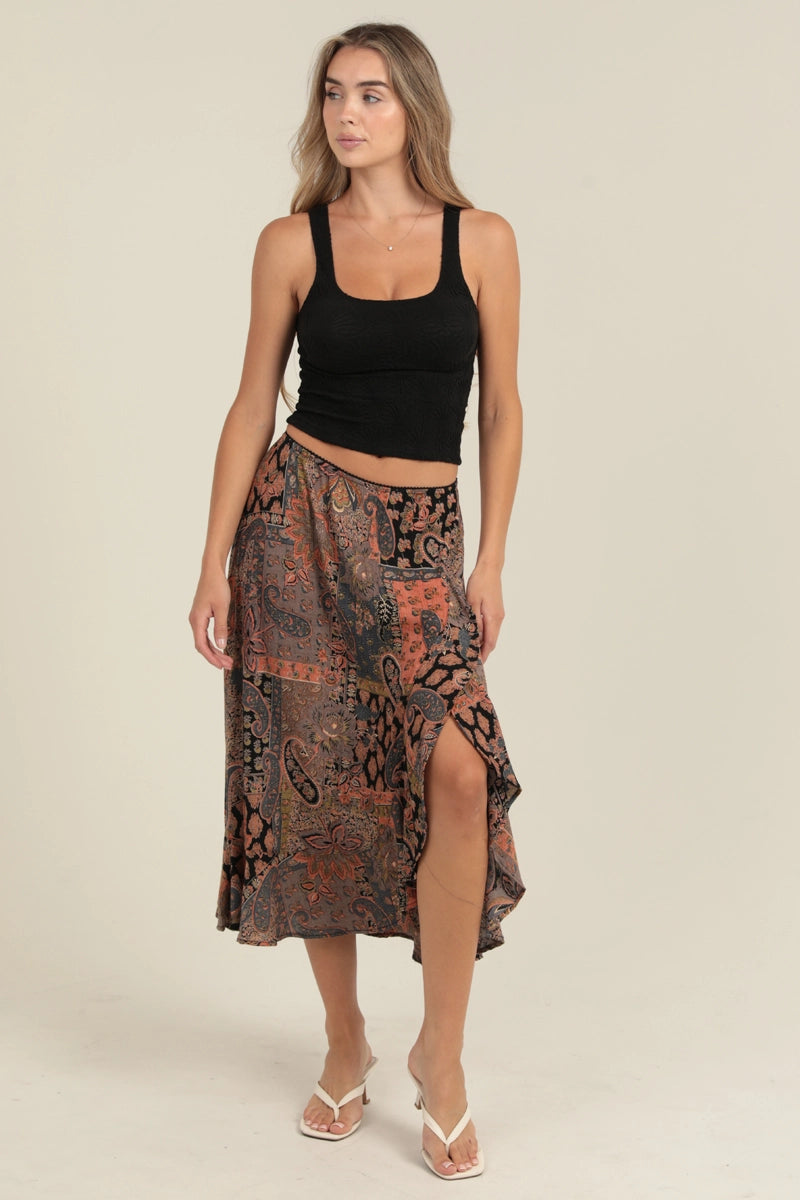 Autumn Spice Midi Skirt