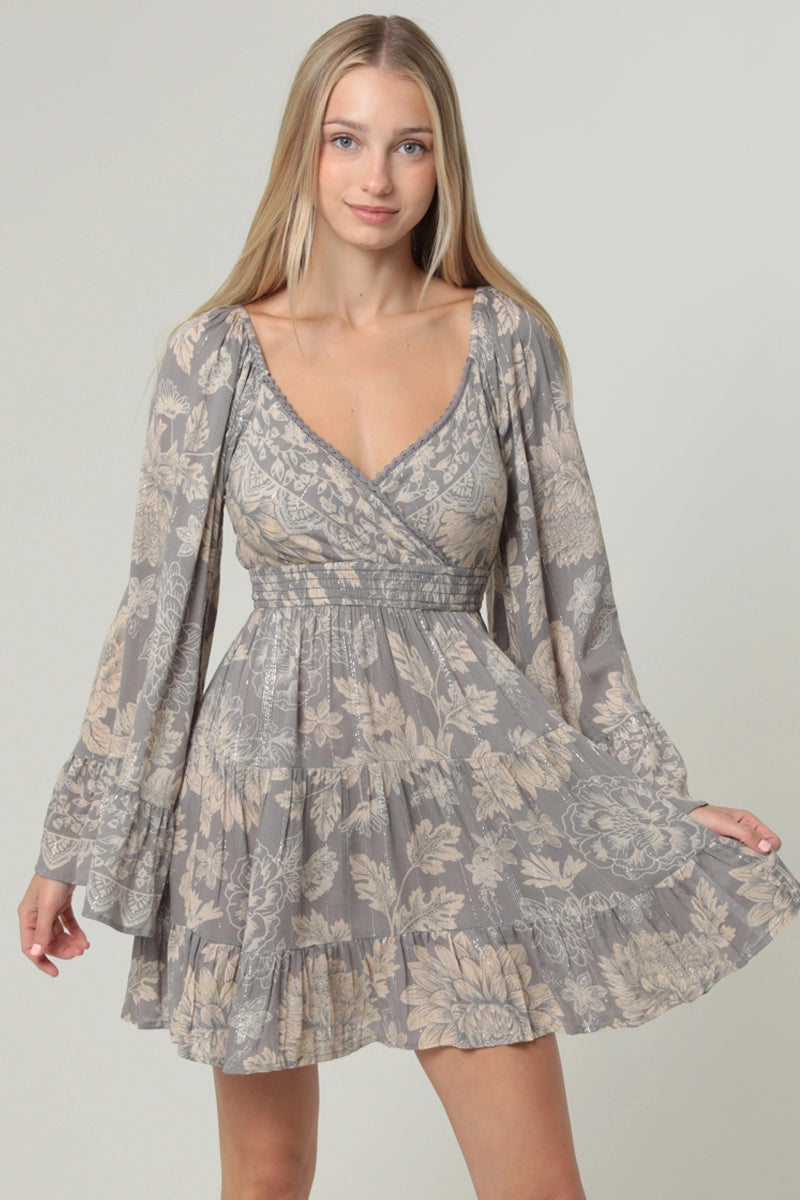 Silver Petals Dress