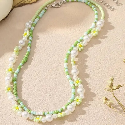 Double Layered Beaded Necklace
