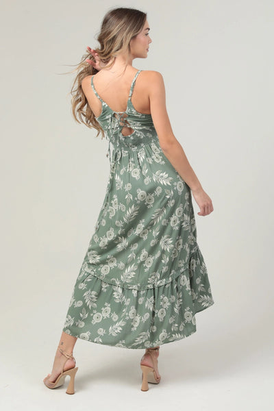 Wildflower Lace Up Maxi Dress