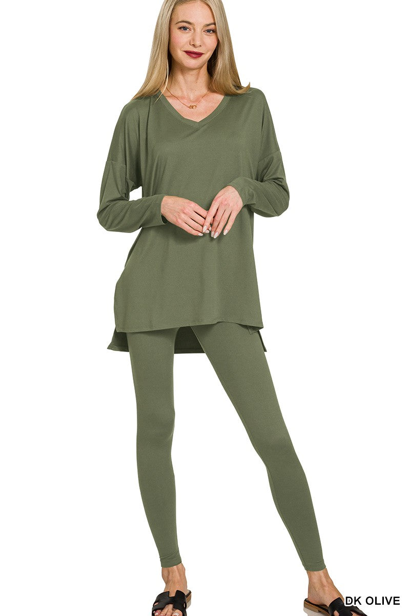 Olive Tunic Lounge Long Sleeve