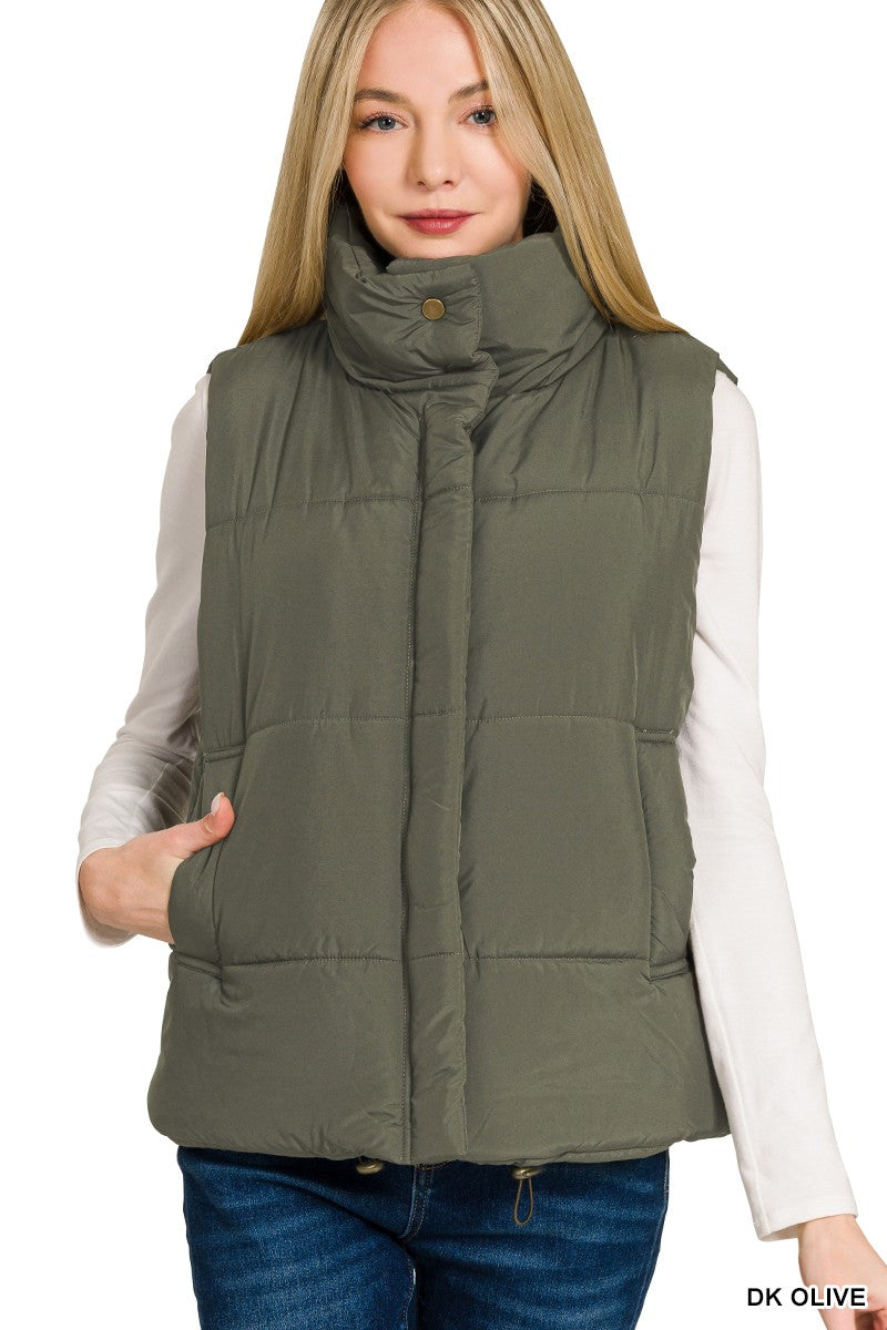Olive Outdoor Puffer Vest