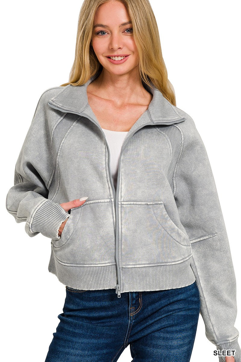 Grey Scuba Zip Up