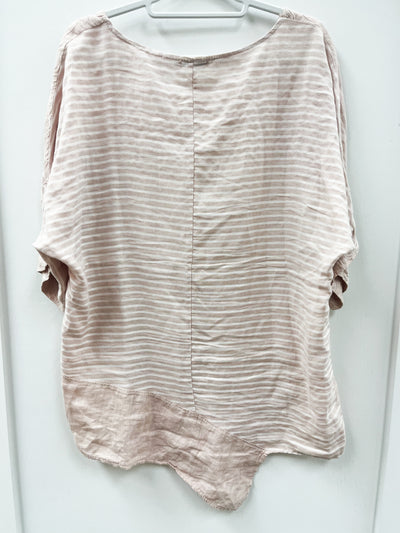 Linen Lungo L’Arno pink Italian top