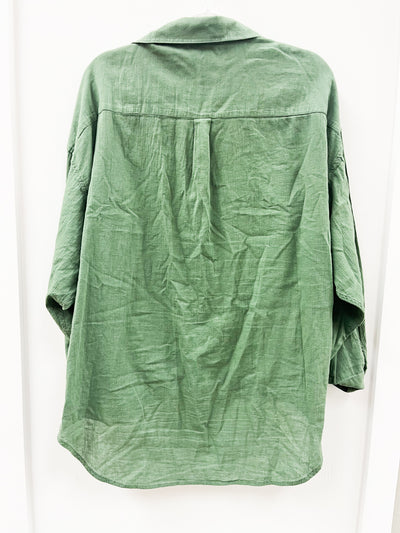 Z SUPPLY green cotton button up shirt